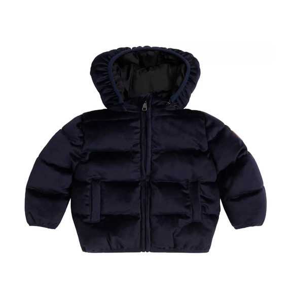 GUESS Infant  Velvet Hooded Puffer Jacket with Detachable Hood 18 mo NWT - Picture 1 of 4
